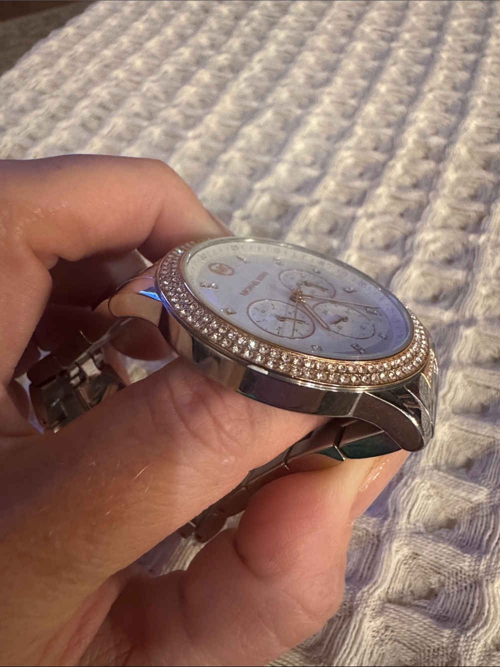Michael Kors Rose Gold Crystal-Embellished Women's Bracelet Watch - Picture 6 of 6